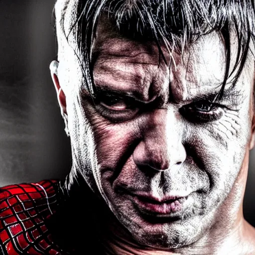 Prompt: till lindemann as spider man