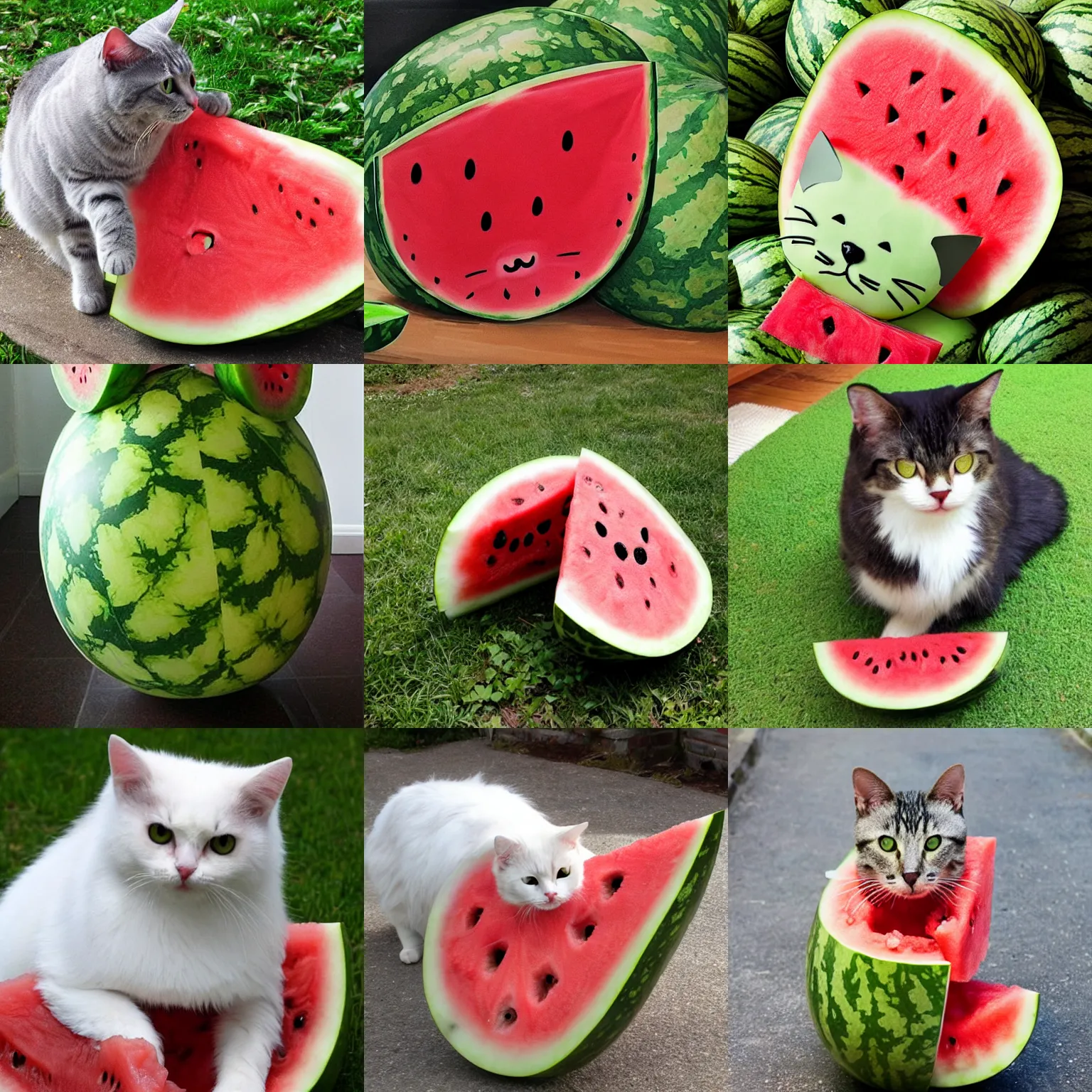 Image similar to watermelon cat