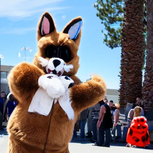 Prompt: furry convention in reno