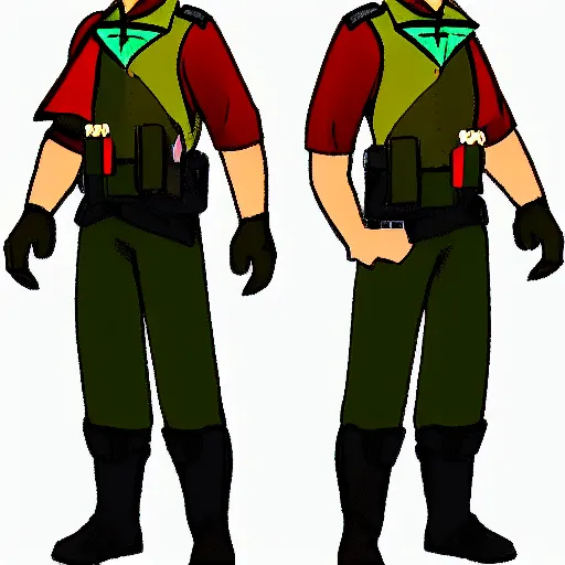 Image similar to Character design police man