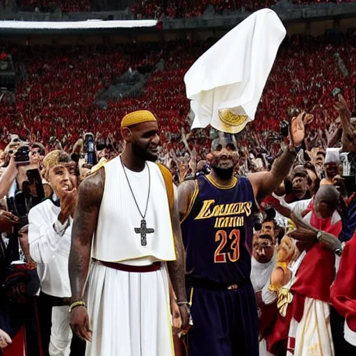 Prompt: the new pope is lebron james