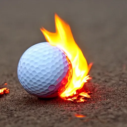 Image similar to golf ball on fire