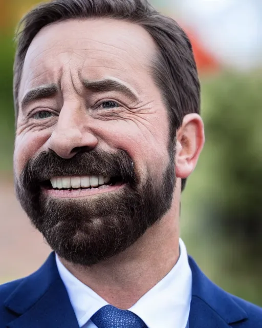 Prompt: santiago abascal as a muppet. highly detailed felt. hyper real photo. 4 k.