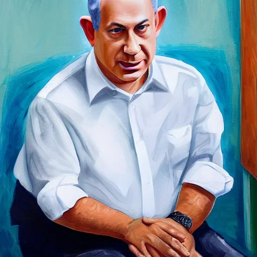 Image similar to benjamin netanyahu sitting in a toilet, photorealistic, studio