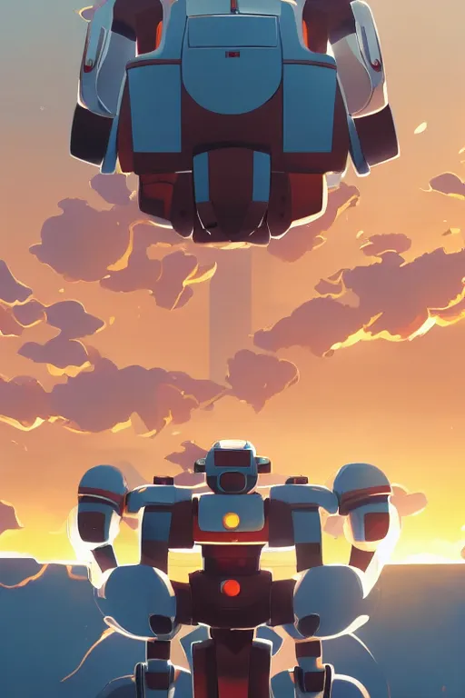 Image similar to metabots medabots medarotto medarot robot minimalist comics, behance hd by jesper ejsing, by rhads, makoto shinkai and lois van baarle, ilya kuvshinov, rossdraws global illumination ray tracing hdr radiating a glowing aura