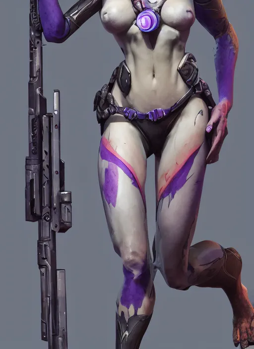 widowmaker from overwatch, au naturel, hyper detailed