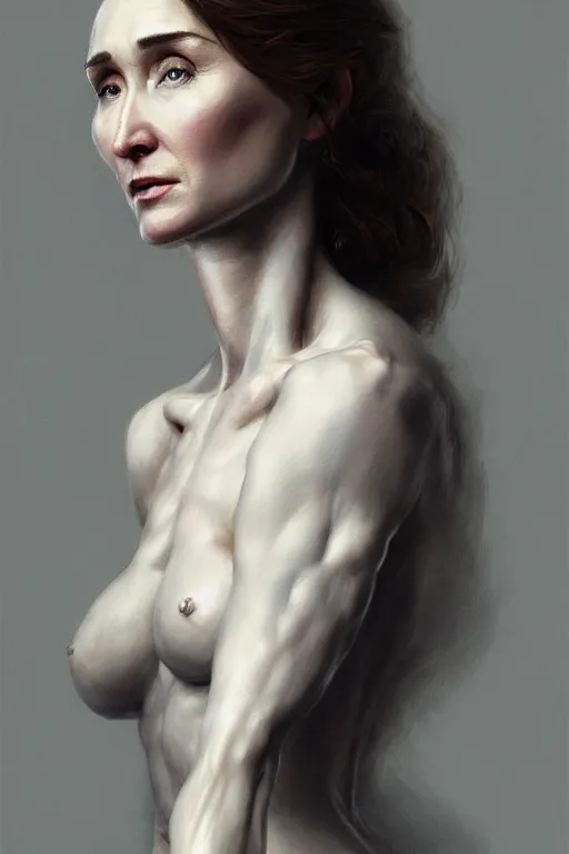 Prompt: carice van houten, anatomy, only two hands, highly detailed, digital painting, artstation, concept art, smooth, sharp focus, illustration, unreal engine 5, 8 k, art by art by artgerm and greg rutkowski and edgar maxence