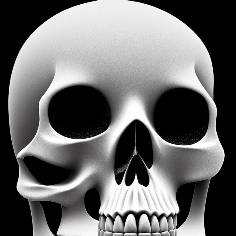 Image similar to black and white light 3D geometry, skull, matte bright highly detailed, poetic, 3D render, digital art, octane render, 8K artistic photography, photo-realistic, by Dora Maar