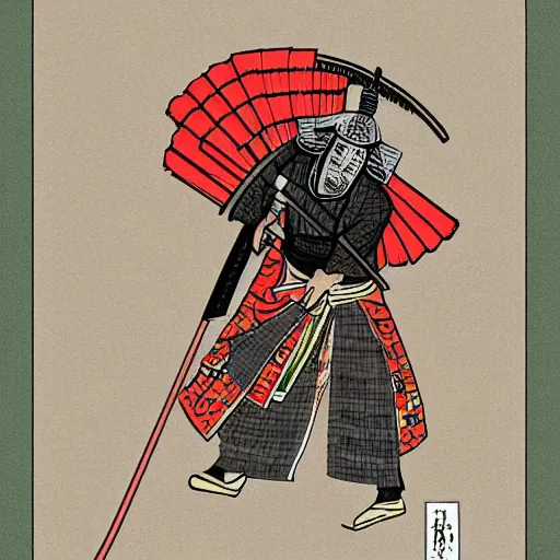 Image similar to samurai cleaning the toilet