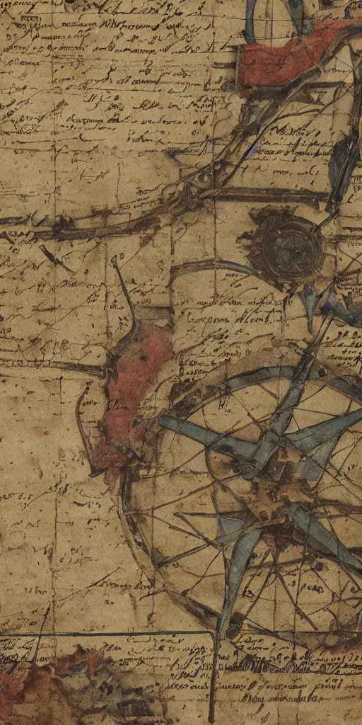 Prompt: old scientific document, war, in rich color, aged paper, texture, highly detailed, lots of pictures, close up