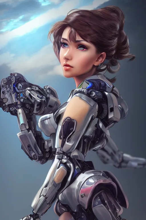 Prompt: heroine, beautiful, female mecha, ultra detailed, digital art, 8 k, character, realistic, portrait, 3 d, hyperrealistic