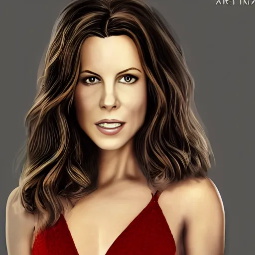 Image similar to a portrait of Kate Beckinsale, in the style of pixar, by pixar