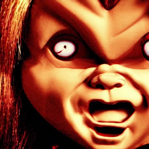 Prompt: Chucky the killer doll from the movie Child's Play VS Chucky epic movie poster