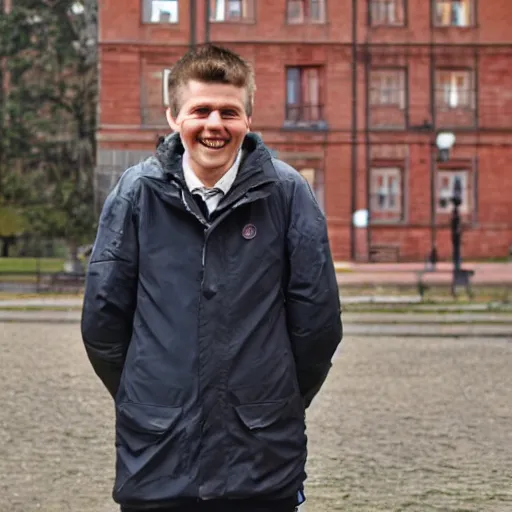 Prompt: Photo of smiling Wojciech Cejrowski