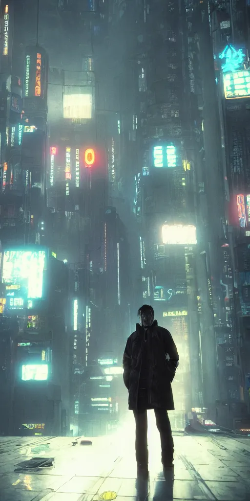 Prompt: a cyberpunk under-dweller in a sprawling Russian Moon city called New Moscow, Koji Morimoto, Akira, Blade Runner, Necromunda, rendered in unreal engine 3D, octane render, volumetric lighting, anti aliasing, clean linework