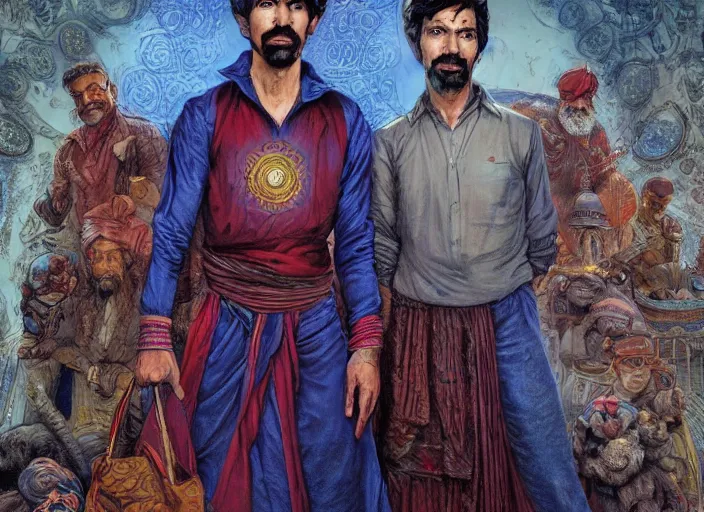 Prompt: a highly detailed india portrait of stephen strange, james gurney, james jean