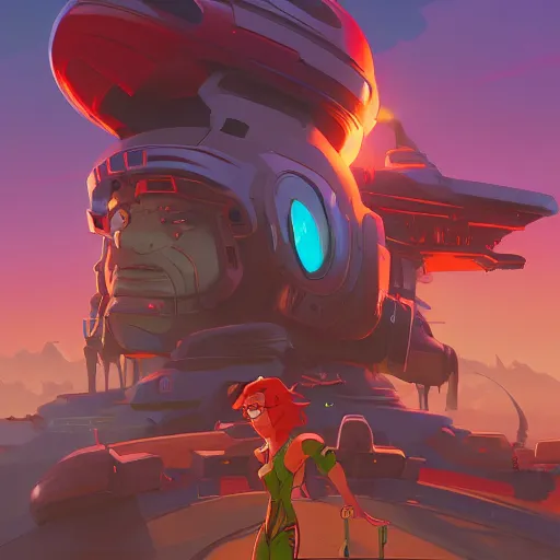 Image similar to hero world futurama, behance hd by jesper ejsing, by rhads, makoto shinkai and lois van baarle, ilya kuvshinov, rossdraws global illumination