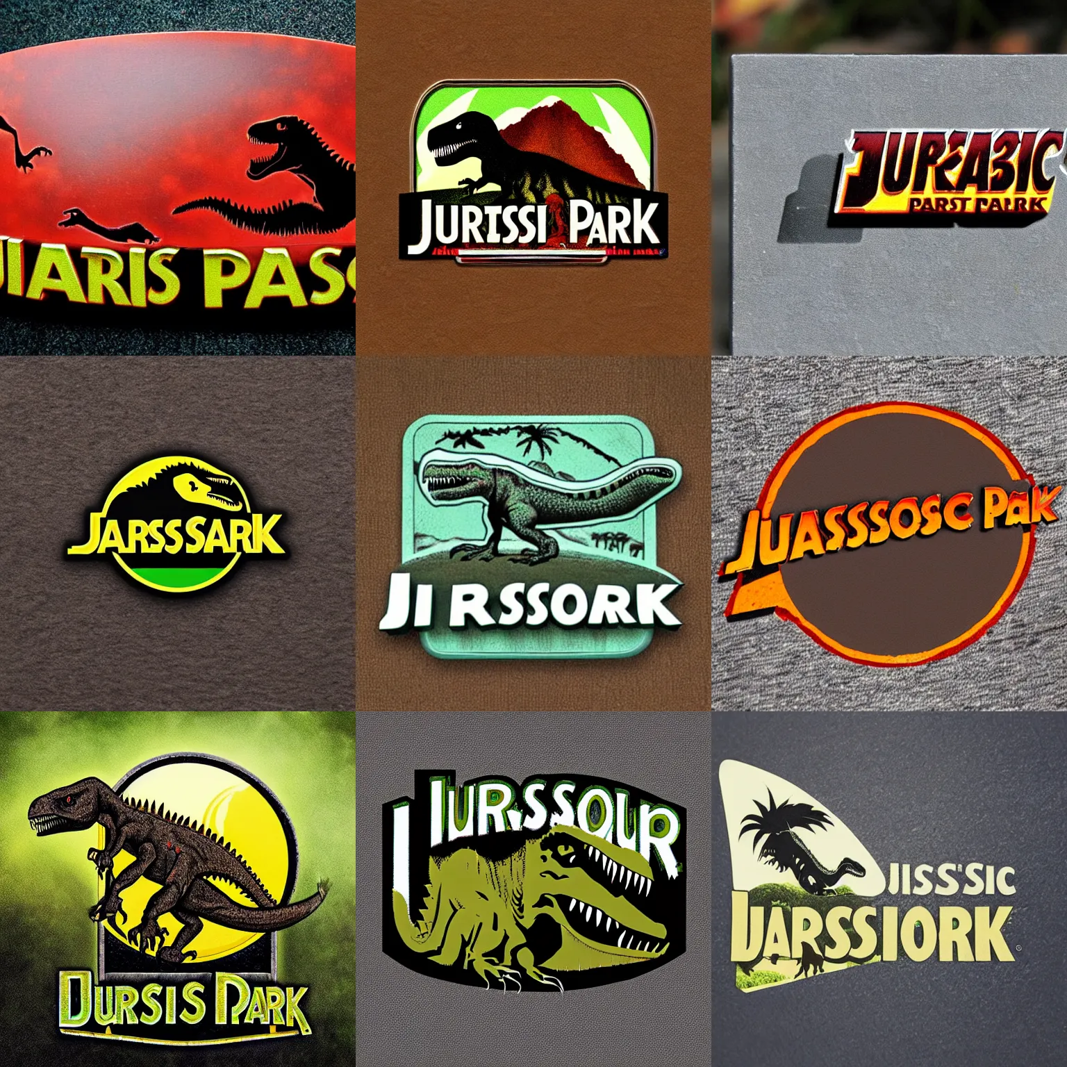 Prompt: jurassic park logo