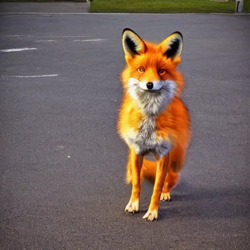 Prompt: half dog half fox