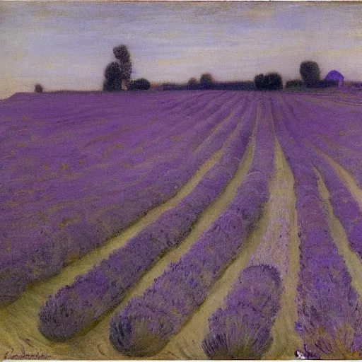 Prompt: field of lavender in france by james abbott mcneill whistler