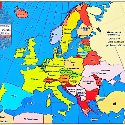 Prompt: map of all the countries in europe