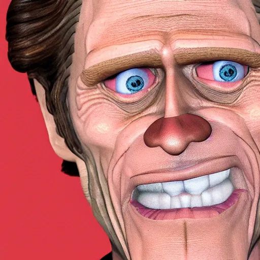 Prompt: Willem Dafoe made by Pixar