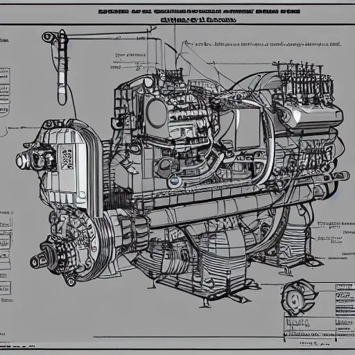 Prompt: highly detailed, electrical one line schematic, 2 mw diesel generator, concept art, character art, studio lightning, bright colors, intricate, masterpiece, photorealistic, hyperrealistic, sharp focus, high contrast, artstation hq, deviantart trending, 4 k uhd, unreal engine 5