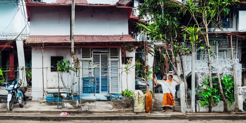 Image similar to street photo view of local sea side house in thailand