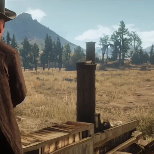 Image similar to Film still of Walter White, from Red Dead Redemption 2 (2018 video game)