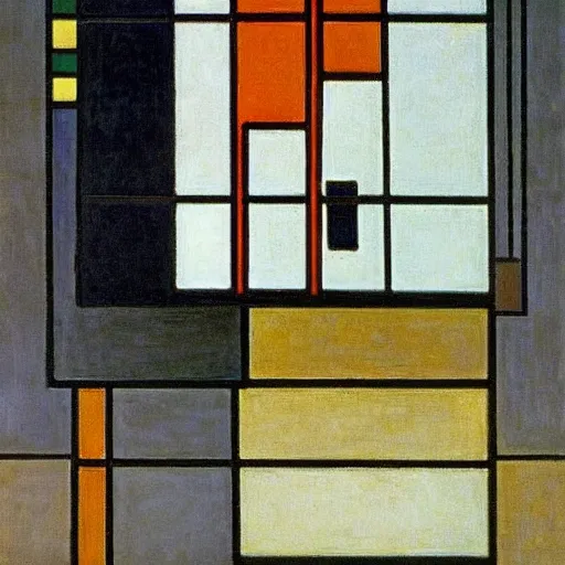 Prompt: painting by piet mondrian,1913