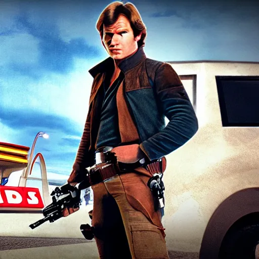 Image similar to Han solo at McDonalds, HDR