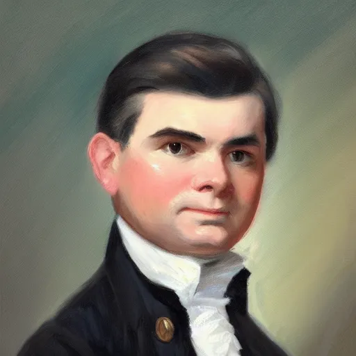 Prompt: painting of nick fuentes, gilbert stuart style