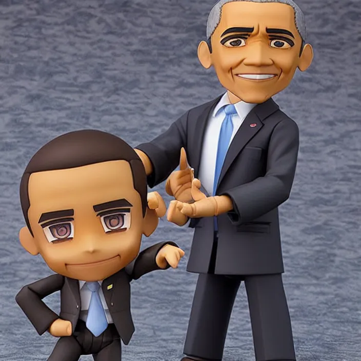 Image similar to Obama, An anime nendoroid of Obama, figurine, detailed product photo