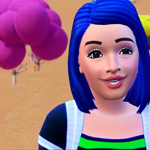 Image similar to julianna rose mauriello as stephanie from lazytown as a sims from sims 4