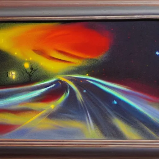 Image similar to apocryphal acrylic speed night