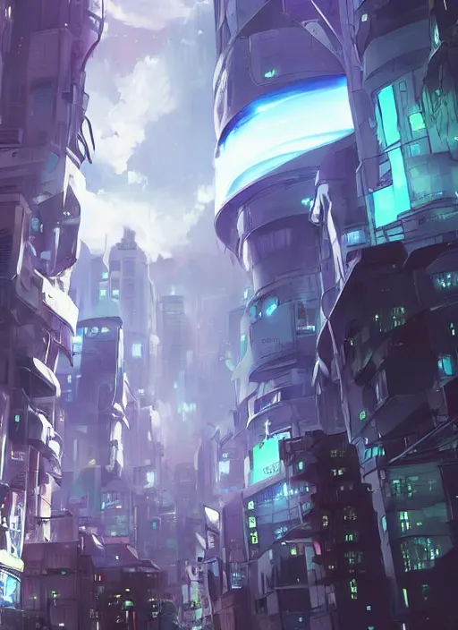 Image similar to alien invasion at a futuristic city street by makoto shinkai