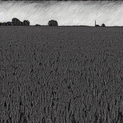 Image similar to field of the dead, monotone color scheme, in the style of sandro boticelli