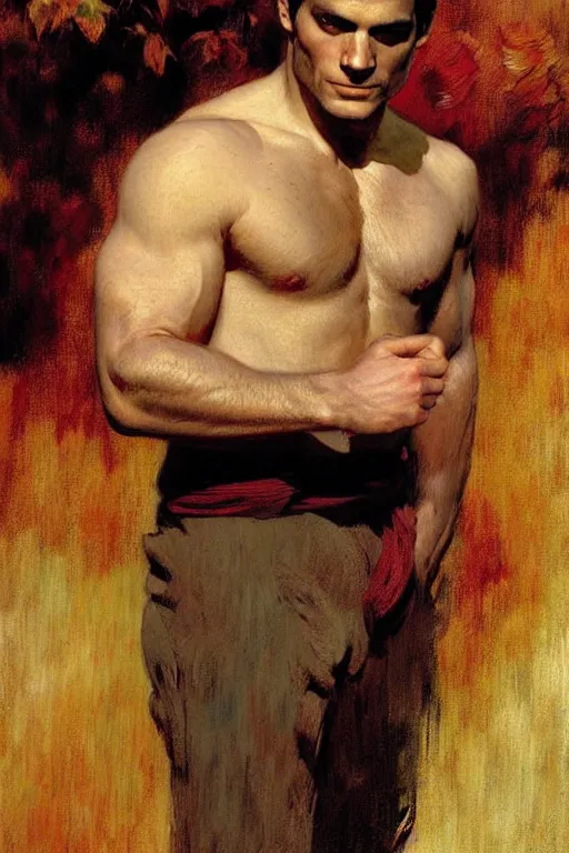 Image similar to henry cavill, painting by gaston bussiere, craig mullins, j. c. leyendecker, edgar degas