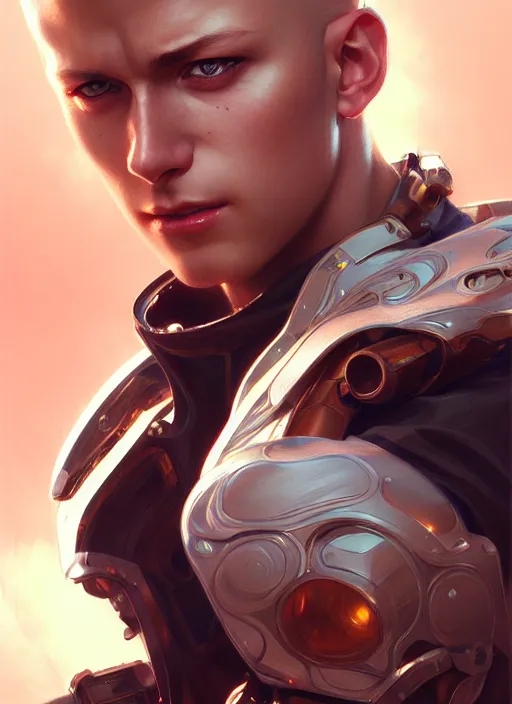 Image similar to ultra realistic illustration, handsome genos. intricate, elegant, highly detailed, digital painting, artstation, concept art, smooth, sharp focus, illustration, art by artgerm and greg rutkowski and alphonse mucha and wlop