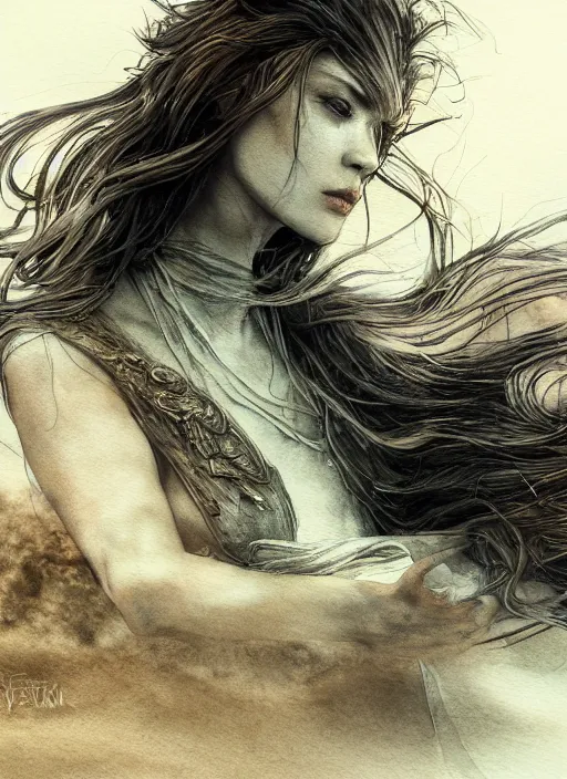 Prompt: portrait, The sands of time spill from the fates hourglass, watercolor, dramatic lighting, cinematic, establishing shot, extremely high detail, foto realistic, cinematic lighting, pen and ink, intricate line drawings, by Yoshitaka Amano, Ruan Jia, Kentaro Miura, Artgerm, post processed, concept art, artstation, matte painting, style by eddie mendoza, raphael lacoste, alex ross