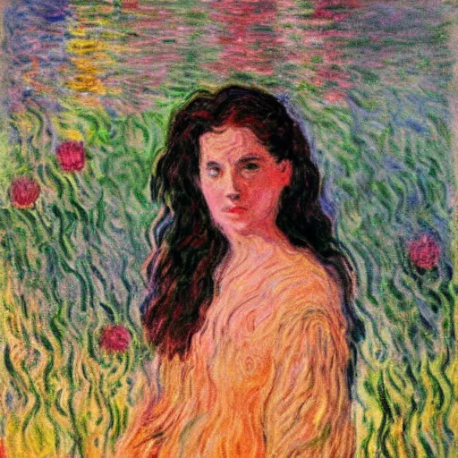 Prompt: Abigail Shapiro, marvel comics, Claude Monet, painting,