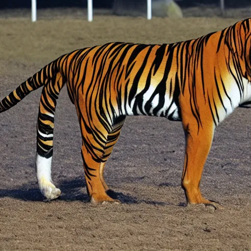 Image similar to photo of a horse tiger hybrid