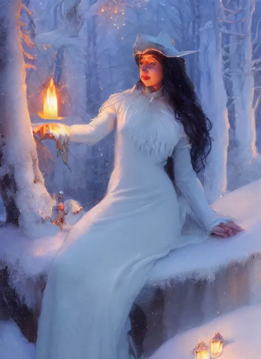 Image similar to the witch of frost by kev walker and vladimir volegov and alexander averin and delphin enjolras and daniel f. gerhartz