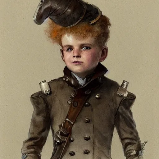 Prompt: by Jean-Baptiste Monge !!!!!!!!!!!!!!!!!!!!!!!!!!!!!!!!!!!!! (((((((((((((portrait of boy dressed as steampunk detective wearing leather gloves . muted colors. art sketch)))))))))))))