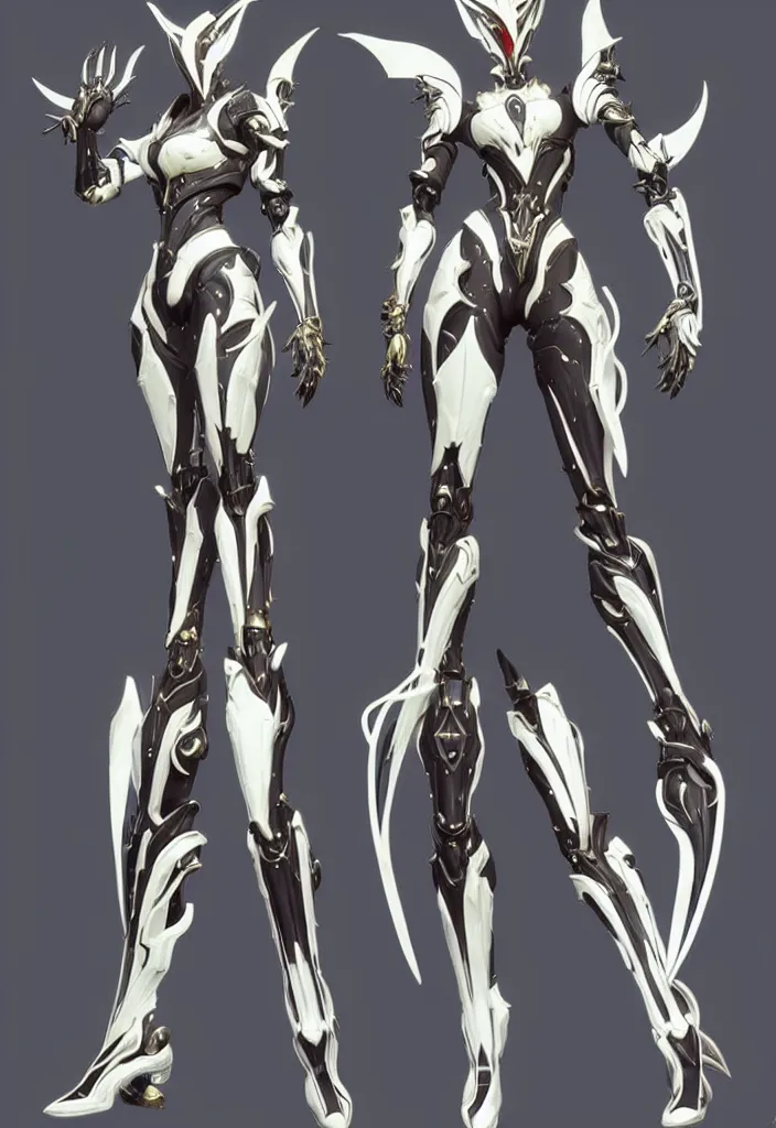 Image similar to exquisite full body shot of a beautiful stunning saryn prime warframe, that's a beautiful stunning anthropomorphic robot female dragon with metal cat ears, cute elegant pose, robot cat paws for feet, thick warframe legs, detailed arms, sharp claws, streamlined white armor, long elegant tail, two arms, two legs, long tail, detailed warframe fanart, destiny fanart, macro art, dragon art, furry art, realistic digital art, warframe art, Destiny art, furaffinity, DeviantArt, artstation, 3D realistic, 8k HD, octane render