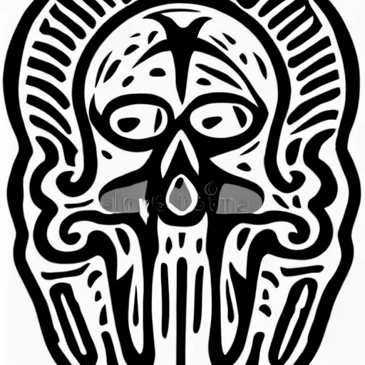 Image similar to death metal themed skull shaped microphone vector logo for a record label, dark, horrorcore, grunge, golden ratio