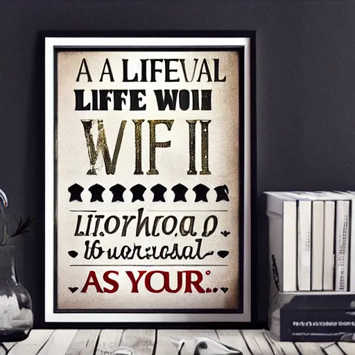 Image similar to a life worth living. aspirational quote advertisement poster