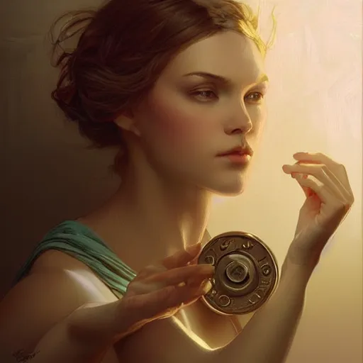 Image similar to Dumbbell, intricate, elegant, highly detailed, digital painting, artstation, concept art, smooth, sharp focus, illustration, art by artgerm and greg rutkowski and alphonse mucha