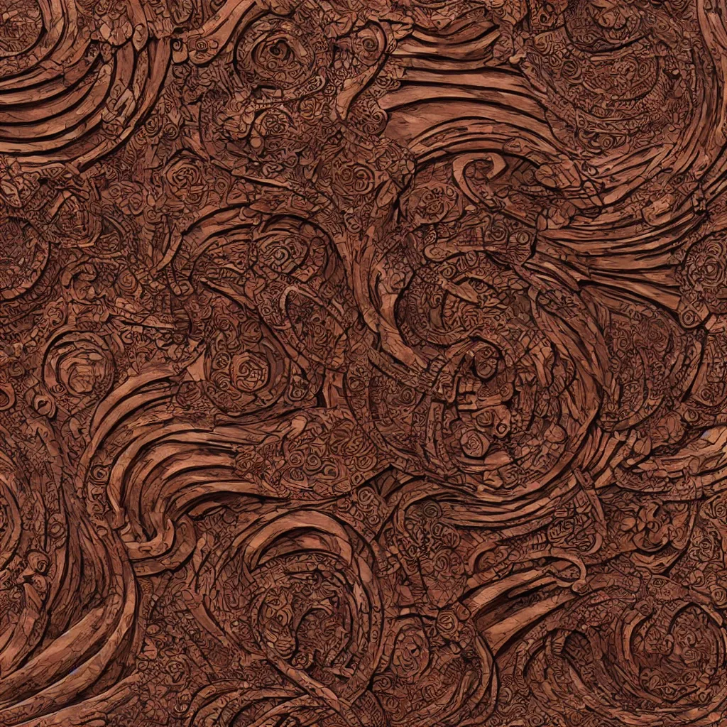 Prompt: seamless celtic wood texture, wood sculpture, art by James Jean and Wayne Barlowe , high details , cinematic, cgsociety 8k