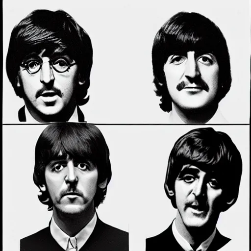 Prompt: the beatles as aliens